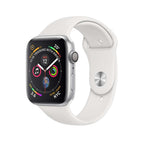 Apple Watch 4 (GPS + Cellular) Silver Aluminium Case with White Sport Band