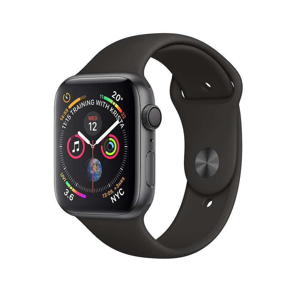 Apple Watch 4 (GPS + Cellular) Space Grey Aluminium Case with Black Sport Band